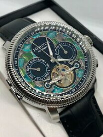 【送料無料】腕時計　ヘリターオーラメンズセミスケルトンレザーウォッチブランドheritor automatic aura mens semiskeleton leather 44mm watch hr3501 brand