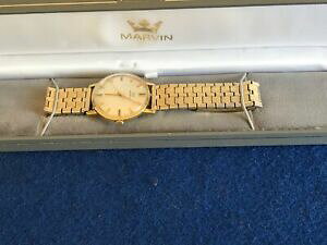 yzrv@XCX}[BYBe[Wv[e[V{bNX1970fs swiss made marvin mens vintage wind up watch original presentation box