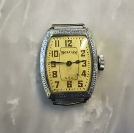 【送料無料】腕時計　ヴィンテージイングラハムメンズマニュアルケースvintage ingraham mens manual wristwatch movement amp; case ~ 8e511