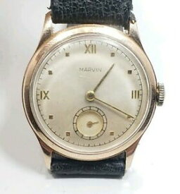 【送料無料】腕時計　ヴィンテージミッドセンチュリーメンズイエローゴールドマービンvintage mid century mens 14k yellow gold marvin wrist watch