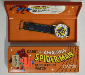 【送料無料】腕時計　スパイダーマンメンズボックスヴィンテージspiderman mens dabs amp; co wrist watch w box amp; instructions vintage 1977 working
