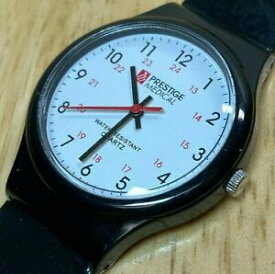 【送料無料】腕時計　プレステージメンブラックホワイトアナログクォーツウォッチバッテリー