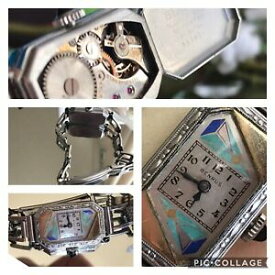 【送料無料】腕時計　レディースアールデコベンラスクロワゾンネエナメルウォッチ1920s ladies art deco benrus cloisonne enamel watch~serviced