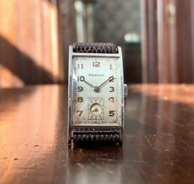 【送料無料】腕時計　アールデコボクセドマービンタンクウォッチステンレスケースカルムーブメントart deco boxed 1930s marvin tank watch, stainless case, cal 640 movement