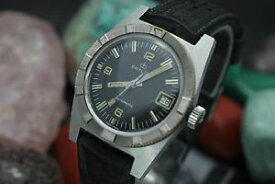 【送料無料】腕時計　ヴィンテージステンレスメンズスキンダイバーウォッチvintage baylor automatic stainless steel 600ft mens 36mm skin diver watch