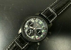 【送料無料】腕時計　ポルジョットアビエイタークロノグラフキャリバーサファイアクリスタルブラックステンレスレア