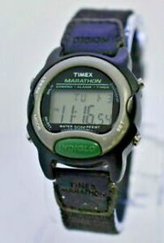 【送料無料】腕時計　ヴィンテージキッズマラソンデジタルスポーツウォッチインディグロランvintage 1990 womenskids timex marathon, digital lcd sport watch, indiglo runs