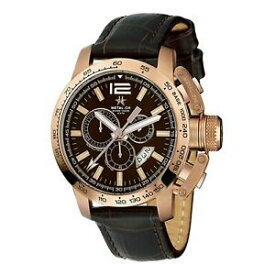 【送料無料】腕時計　クロノスポーツメンズクロノグラフウォッチデートブラウンmetalch chronosport mens chronograph watch 47mm date brown