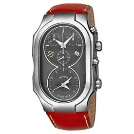 【送料無料】腕時計　フィリップスタインメンズシグネチャーレッドレザーストラップデュアルタイムクォーツウォッチphilip stein mens signature red leather strap dual time quartz watch 300sdgcst