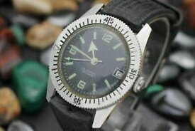 【送料無料】腕時計　ヴィンテージジュエルステンレススチールスキンダイバーメンズスポーツウォッチvintage wakmann automatic 25 jewel stainless steel skin diver mens sport watch