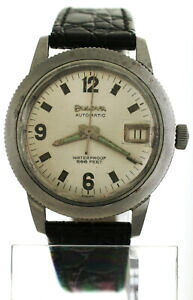�y���������z�r���v�@���B���e�[�W�u���[�o�f�r���_�C�o�[�_�C�u�E�H�b�`vintage 1963 bulova 666 devil diver dive watch automatic date ref 386 11afacd