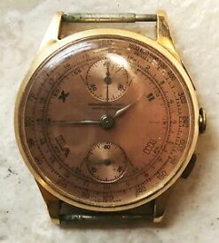 【送料無料】腕時計　ヴィンテージソリッドゴールドクロノグラフスイスヴィーナスvintage 18k solid gold chronograph suisse venus 170 17j