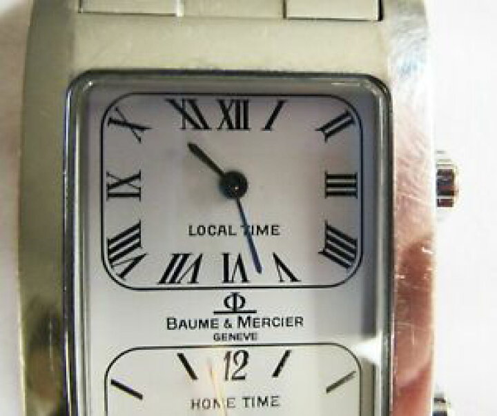 【送料無料】腕時計 ボームメルシエハンプトンデュアルタイムステンレススチールメンズスイスbaume amp; mercier hampton  dual time stainless steel mens wristwatch swiss hokushin