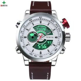 【送料無料】腕時計　メンズスポーツウォッチデジタルウォッチgenuine leather mens sport watch 30m waterproof led digital watch uk seller