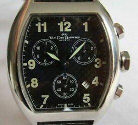 【送料無料】腕時計　ファンデルバウウェドマグナムカルシルバークロノグラフvan der bauwede magnum cal 25 commander silver chronograph wristwatch automatic