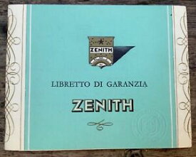 【送料無料】腕時計　ゼニスリブレットガランツィアヴィンテージzenith paper booklet libretto garanzia vintage