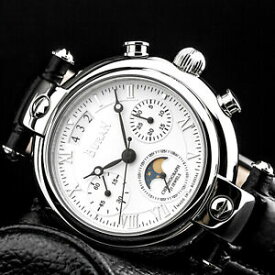 【送料無料】腕時計　ブルンポルジョットクロノグラフムーンフェイズバシリカロシアウォッチburan vm poljot 31679 chronograph mondphase basilika russische uhr