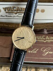 �y���������z�r���v�@���B���e�[�W�o���J���n���h���C���f�B���O�R�C���E�H�b�`�����Y�X�C�X�P�[�X�t���Z�b�gfantastic vintage vulcain handwinding coinwatch mens swiss gp case full set