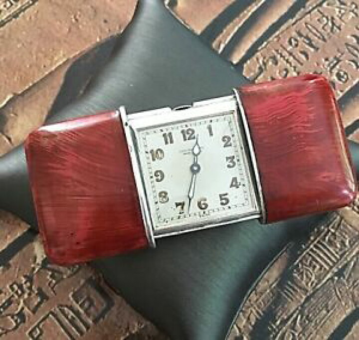 送料無料 腕時計 ヴィンテージモバドエルメトスターリングシルバートラベルウォッチvintage movado ermeto sterling silver travel watch manual winding hokushin