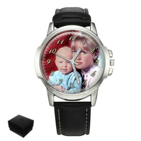 【送料無料】腕時計　パーソナライズメンズクリスマスpersonalised mens wrist watch family photo christmas anniversary gift engraving