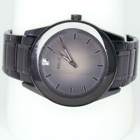 【送料無料】腕時計　レリックライランメンズウォッチブラッククォーツバッテリー