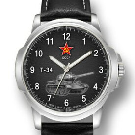 【送料無料】腕時計　ソビエトロシアメンズt34 soviet russian tank panzer world war 2 ussr mens wrist watch gift engraved