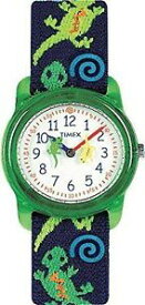 【送料無料】腕時計　キッズトカゲプリントファブリックアナログウォッチタイムマシンtimex t72881, kids lizard print fabric analog watch, time machines