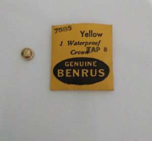 腕時計　ベンラスイエロークラウンベンラスタップnos genuine benrus yellow crown waterproof 7585 signed benrus tap 8,53mm