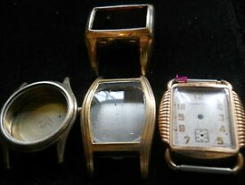 【送料無料】腕時計　ウォッチメーカーケーススターリングベゼルfrom a watchmakers estate 3 cases one is sterling and one very curved bezel