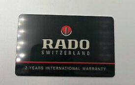 【送料無料】腕時計　ラドスイスブランクカードrado switzerland 2 years international warranty blank card
