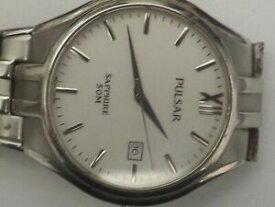 【送料無料】腕時計　ヴィンテージステンレスケースパルサーa vintage stainless steel cased gents pulsar quartz watch gwo