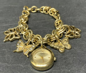 【送料無料】腕時計　ゲスバタフライブレスレットウォッチゴールドトーンバッテリープリティwomen’s guess butterfly bracelet watch gold toned battery pretty