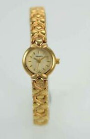 【送料無料】腕時計　リージェンシーベージュステンレスregency beige womens stainless steel gold easy read quartz battery watch