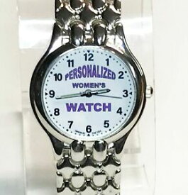【送料無料】腕時計　パーソナライズカスタムデザインシルバーpersonalized custom womens slim watch quartz design image photo picture silver