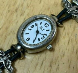 【送料無料】腕時計　ロンドンレディスターリングトーンオーバルアナログクォーツウォッチバッテリーboy london lady ornate sterling tone oval analog quartz watch hours~ battery
