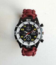 【送料無料】腕時計　パラシュートパラスパラコードウォッチparacord watch with the parachute regiment paras colours a great gift