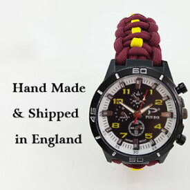 【送料無料】腕時計　キングスロイヤルフッサールパラコードウォッチparacord watch with kings royal hussars krh colours a great gift