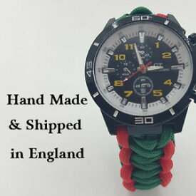 【送料無料】腕時計　ストラップフランスパラコードウォッチparacord watch with french foreign legion colours for the strap a great gift