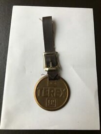 【送料無料】腕時計　テレックスロゴブラストーンウォッチフォブコンリーロットニコルズvtg terex gm heavy equipment logo brass tone watch fob conleylott nichols, tx