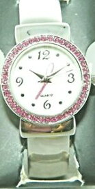 【送料無料】腕時計　エイボンリボンカフアナログavon breast cancer crusade ribbon cuff analog watch