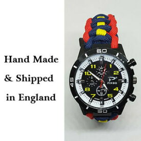 【送料無料】腕時計　パラコードウォッチキングスロイヤルフッサールparacord watch with 15th19th the kings royal hussars colours a great gift
