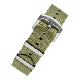 【送料無料】腕時計　シートベルトナイロンウォッチストラップオリーブグリーンブラシスチールハードウェアseatbelt nato nylon watch strap in olive green with brushed steel hardware