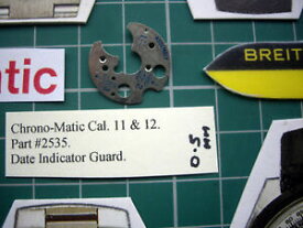 【送料無料】腕時計　インジケータガードクロノマブライトリンググイヤーカル2535 date indicator guard 1970s chronomatic breitling heuer cal11 12