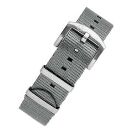 【送料無料】腕時計　シートベルトナイロンウォッチストラップグレーブラシスチールハードウェアseatbelt nato nylon watch strap in grey with brushed steel hardware