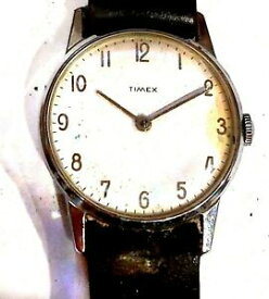 【送料無料】腕時計　アンティークヴィンテージデコサーカステンレスメンズリストウォッチantique vintage deco circa 1945s timex stainless mens wrist watch running w435