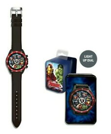 【送料無料】腕時計　ライセンスレザーストラップアベンジャーズアナログクォーツリストウォッチキッズボックスlicensed leather strap avengers analogue quartz wrist watch kids xmas gift box
