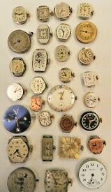 【送料無料】腕時計　ヴィンテージスチームパンクアートボーンヤードロンジンマルチセシェイプ30 misc vintage watch movements,steampunk art, boneyard,longines,multi szeshape