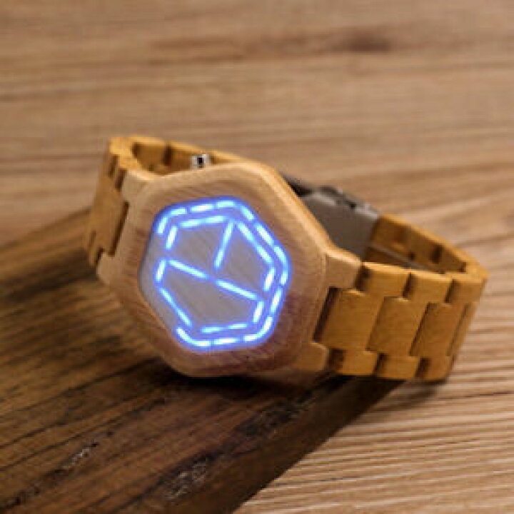 デジタルウッドウォッチナイトビジョンミニbobo bird e03 digital wood watch night vision wooden watch mini led wristwatch : hokushin