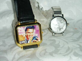 【送料無料】腕時計　レアエルヴィスプレスリーロットvtg, rare elvis presley lot of 2 wristwatches, 1987 amp; 1981