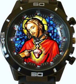 【送料無料】腕時計　イエスヴィンテージパターンアートスタイリッシュユニークレアjesus vintage pattern art chrtistian stylish wrist watch unique rare gift